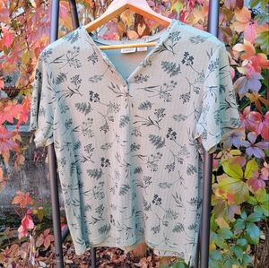 Classic Elements Green Floral Tee